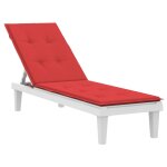 Vidaxl coussin de chaise de terrasse rouge (75 + 105)x50x3 cm