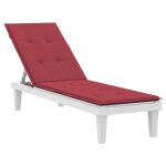 Vidaxl coussin de chaise de terrasse rouge bordeaux (75 + 105)x50x3 cm