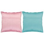 Vidaxl coussin patchwork 2 pcs fait � la main 45x45 cm rose / turquoise
