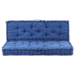 Vidaxl coussins de plancher de palette 2 pcs coton bleu clair