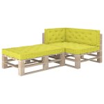 Vidaxl coussins de plancher de palette 4 pcs vert pomme coton