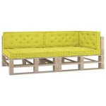 Vidaxl coussins de plancher de palette 5 pcs vert pomme coton