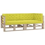 Vidaxl coussins de plancher de palette 6 pcs vert pomme coton