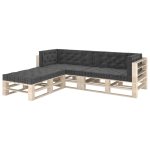 Vidaxl coussins de plancher de palette 7 pcs anthracite coton