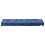 Vidaxl coussin de plancher de palette coton 120x40x7 cm bleu clair