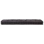 Vidaxl coussin de plancher de palette coton 120x40x7 cm noir