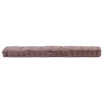 Vidaxl coussin de plancher de palette coton 120x40x7 cm taupe