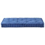 Vidaxl coussin de plancher de palette coton 120x80x10 cm bleu clair