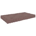 Vidaxl coussin de plancher de palette taupe 73x40x7 cm coton