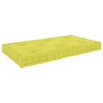 Vidaxl coussin de plancher de palette vert pomme 73x40x7 cm coton