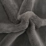 Vidaxl couverture 100x150 cm fausse fourrure de lapin gris fonc