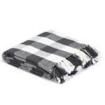 Vidaxl couverture coton carreaux 160 x 210 cm anthracite Vidaxl couverture coton carreaux 160 x 210 cm anthracite