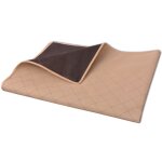 Vidaxl couverture de pique - nique beige et marron 100 x 150 cm