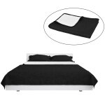Vidaxl couvre - lit à double face matelassé 230 x 260 cm noir et blanc Vidaxl couvre - lit à double face matelassé 230 x 260 cm noir et blanc