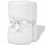 Vidaxl couvre - matelas 2 pcs 140x200 / 160x200 cm jersey coton