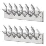 Vidaxl crochets  vtements de garde - robe 2 pcs argent aluminium