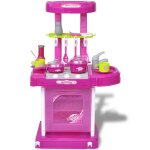 Vidaxl cuisine de jeu avec effets de son et de lumière rose Vidaxl cuisine de jeu avec effets de son et de lumière rose