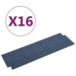 Vidaxl dalles de tapis de sol 16 pcs 4 m² 25x100 cm bleu Vidaxl dalles de tapis de sol 16 pcs 4 m² 25x100 cm bleu