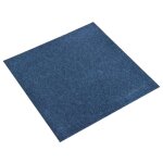 Vidaxl dalles de tapis de sol 20 pcs 5 m 50x50 cm bleu fonc