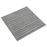 Vidaxl dalles de tapis de sol 20 pcs 5 m² 50x50 cm gris rayé Vidaxl dalles de tapis de sol 20 pcs 5 m² 50x50 cm gris rayé