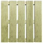 Vidaxl dalles de terrasse 24 pcs 50x50 cm bois vert