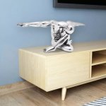 Vidaxl dcoration murale aluminium argent