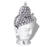 Vidaxl dcoration murale en forme de tte de bouddha aluminium argent