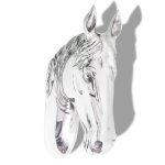 Vidaxl dcoration murale en forme de tte de cheval aluminium argent