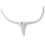 Vidaxl dcoration murale en forme de tte de taureau en aluminium argent100cm