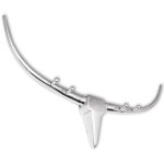 Vidaxl dcoration de tte de taureau avec cheville aluminium argent