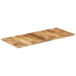 Vidaxl dessus de table 140x60x(2, 5 - 2, 7) cm bois de manguier brut