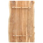 Vidaxl dessus de table bois d'acacia massif 100x(50 - 60)x3, 8 cm