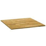 Vidaxl dessus de table bois de chne massif carr 23 mm 70x70 cm