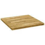 Vidaxl dessus de table bois de chne massif carr 44 mm 80x80 cm