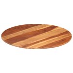 Vidaxl dessus de table bois solide rond 15 - 16 mm 80 cm