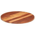 Vidaxl dessus de table bois solide rond 25 - 27 mm 70 cm