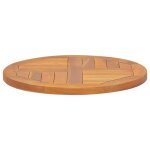 Vidaxl dessus de table bois de teck solide rond 2, 5 cm 50 cm