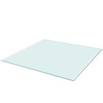 Vidaxl dessus de table carr en verre tremp 800 x 800 mm