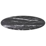 Vidaxl dessus de table noir 30x0, 8 cm verre tremp avec design marbre