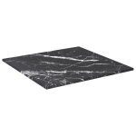 Vidaxl dessus de table noir 30x30 cm 6mm verre tremp et design marbre
