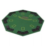 Vidaxl dessus de table de poker pour 8 joueurs 2 plis octogonal vert