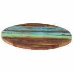 Vidaxl dessus de table rond 60 cm 25 - 27 mm bois de rcupration solide