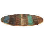 Vidaxl dessus de table rond 80 cm 15 - 16 mm bois de rcupration solide