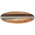 Vidaxl dessus de table rond 80 cm 25 - 27 mm bois de rcupration solide