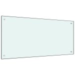 Vidaxl dosseret de cuisine blanc 100 x 50 cm verre tremp�