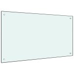 Vidaxl dosseret de cuisine blanc 100 x 60 cm verre tremp