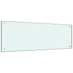 Vidaxl dosseret de cuisine blanc 120 x 40 cm verre tremp