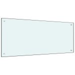 Vidaxl dosseret de cuisine blanc 120 x 50 cm verre tremp