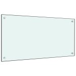 Vidaxl dosseret de cuisine blanc 80 x 40 cm verre tremp