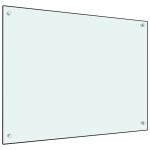 Vidaxl dosseret de cuisine blanc 80 x 60 cm verre tremp
